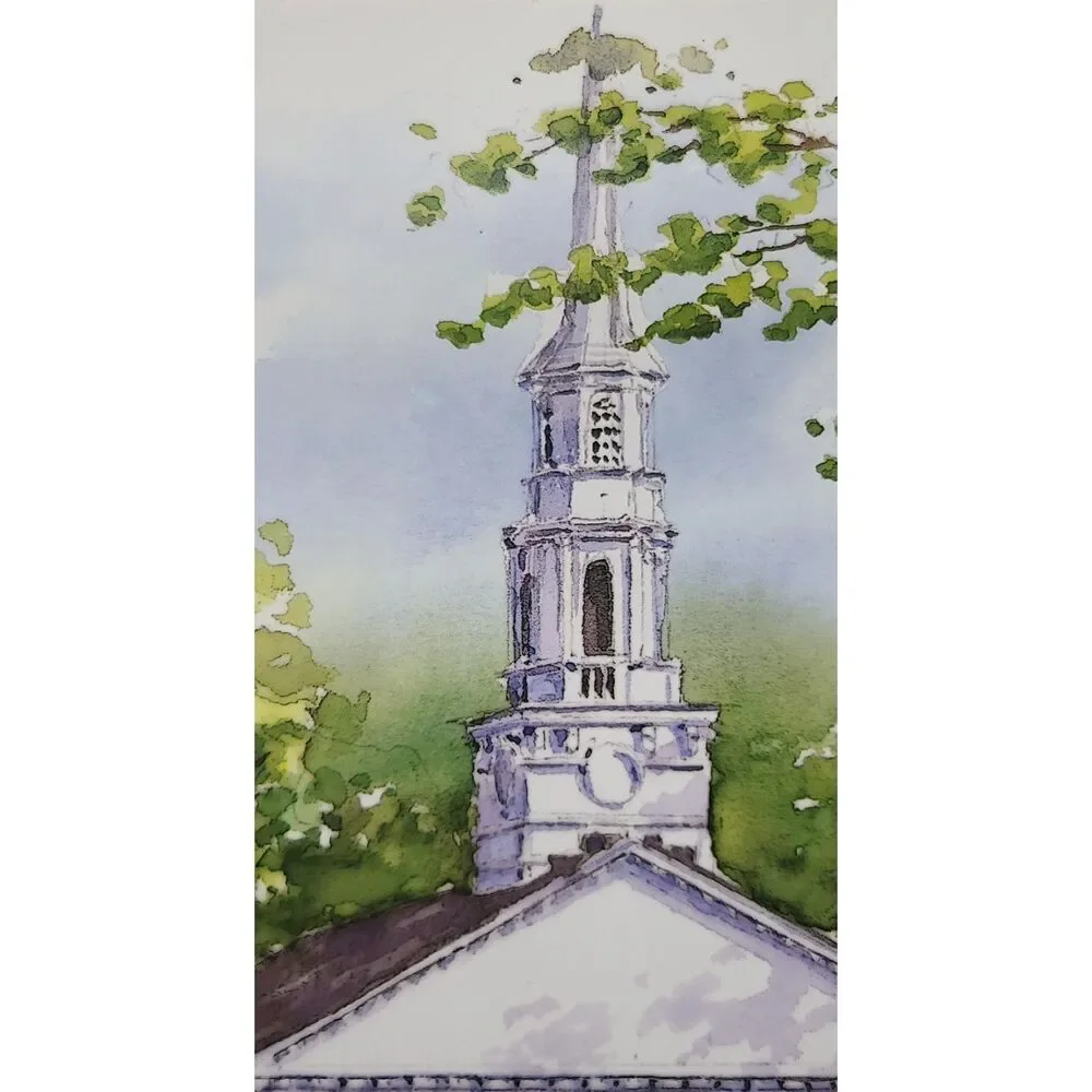 Signed Henry Ford Museum & Greenfield Village Watercolor Print By Gary Robertson